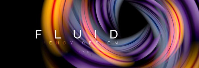 Flowing glowing color motion concept, trendy abstract layout template for business or technology presentation or web brochure cover, wallpaper