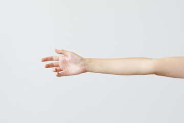 Hand of woman are reaching