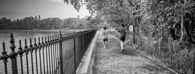 Jogging in Central Park, New York City, USA