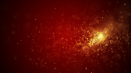 Dust particles. Abstract particle background. Particle explosion. Dots background. 4k rendering.