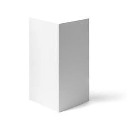 folded leaflet white blank paper template book