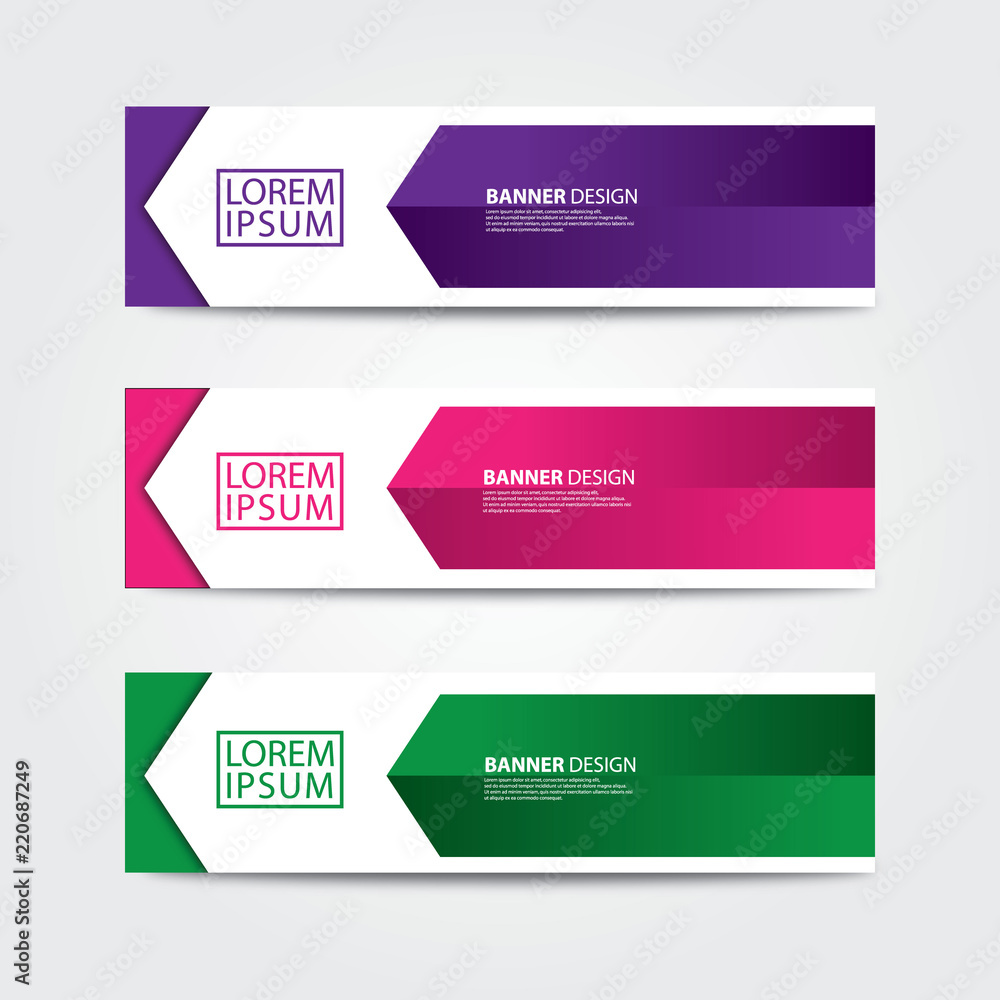 Poster abstract banner design template. web banner design vector.