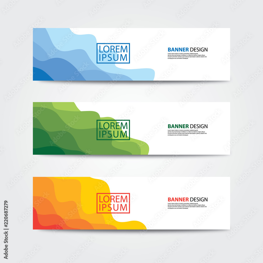 Poster abstract banner design template. web banner design vector.