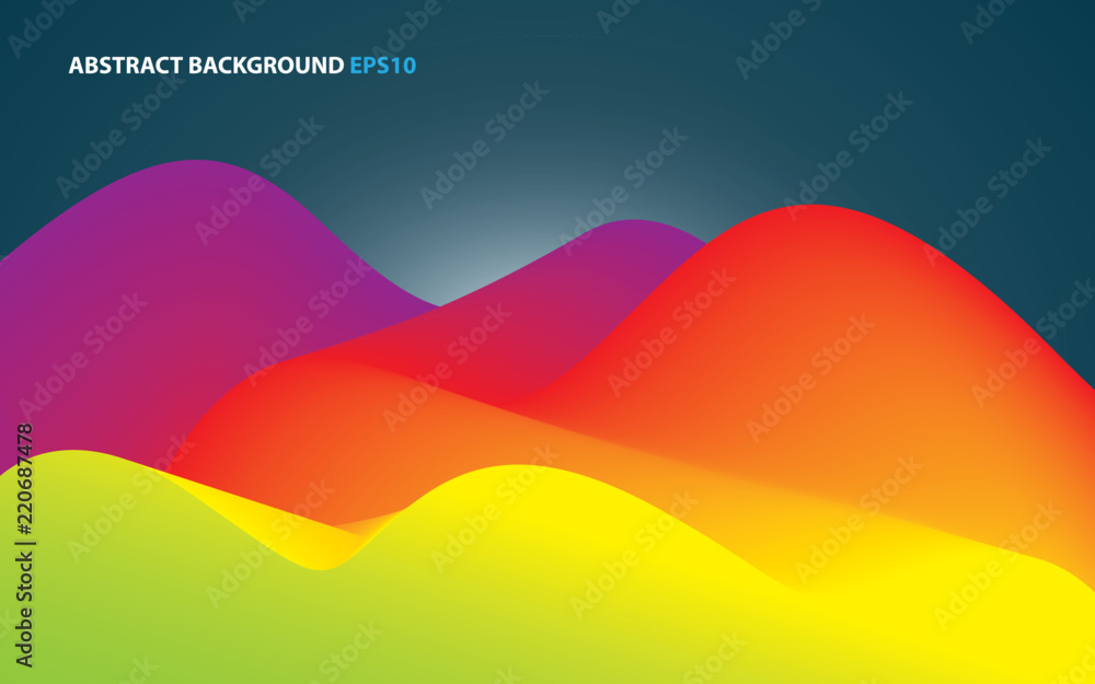 Poster abstract wavy background dynamic effect