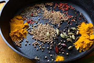 Garam masala_ingredients_mixture of spices