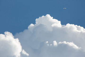 Airliner and Threatening Clouds