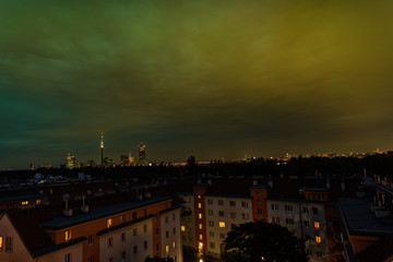 Fototapeta premium Wien bei Nacht Aussicht