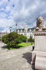 Fototapeta premium Square in front of Parliament building, Norway