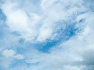 Blue Sky with clouds in the morning for add text above