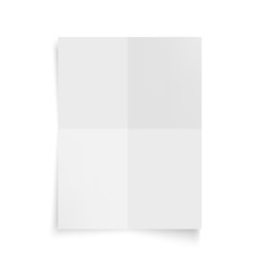 Blank of folded in a quarter paper for your design. Vector