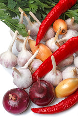 Bunch of gradient vegetables