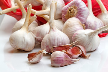 Garlic from a red package