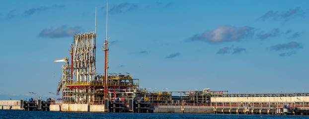 installations for pumping liquefied sea gas mLNG, Swinoujscie, Poland