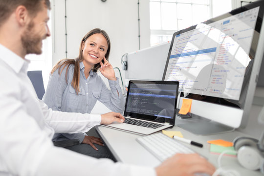 Website design. Developing programming and coding technologies.