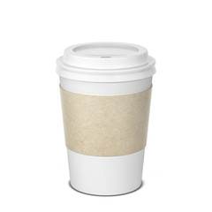 Blank paper coffee cup mock up