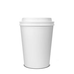 Blank paper coffee cup mock up