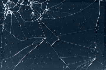 broken screen mobile smartphone closeup