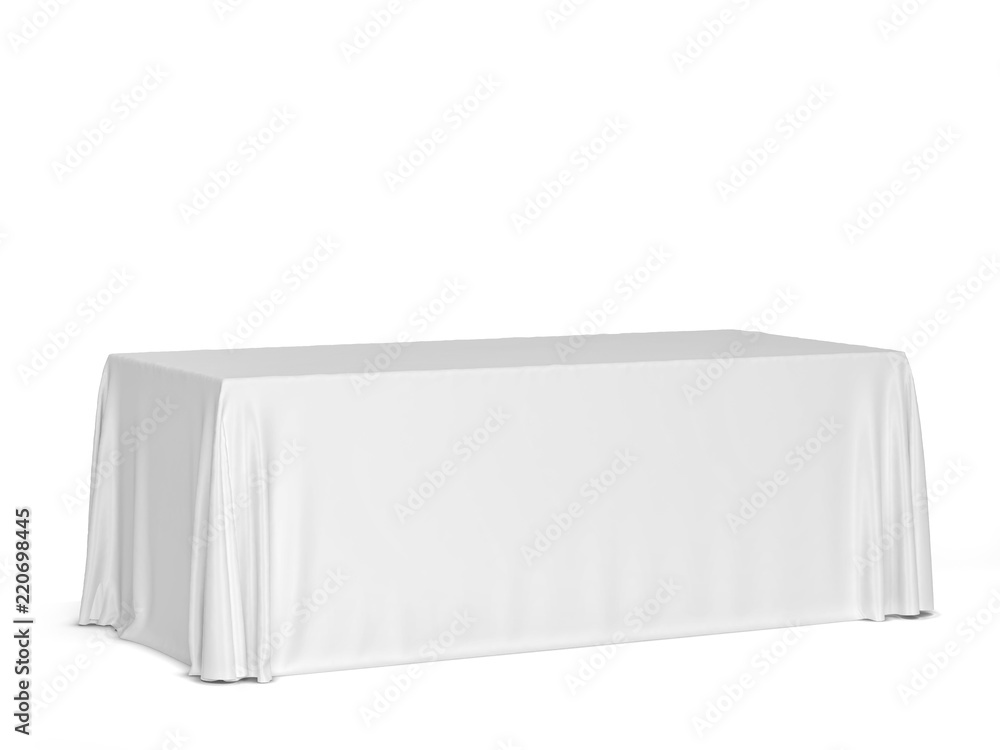 Sticker tradeshow tablecloth mockup