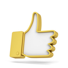 Like thumb up social network symbol