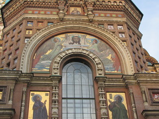 Obraz premium Temple of the Savior on the Blood, Petersburg, detail