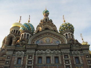 Fototapeta na wymiar Temple of the Savior on the Blood, Petersburg, detail