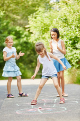 Child's game in the park