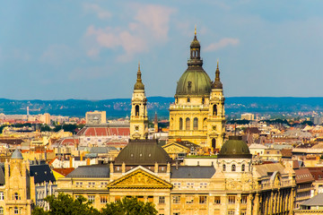 Fototapeta na wymiar Cityscape view of Budapest, Hungary's capital city in Europe