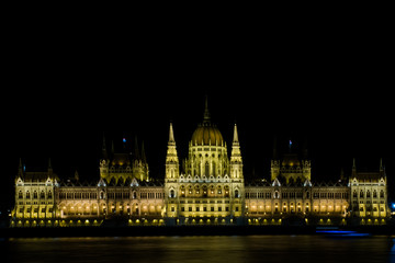 Fototapeta na wymiar Hungarian Parliament Building, Orszaghaz, Budapest by night, Budapest in Hungary