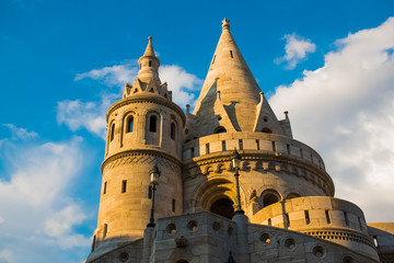 Fisherman's Bastion building of the Budapest Royal Castle, Budapest in Hungary