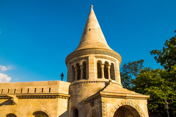 Fisherman's Bastion building of the Budapest Royal Castle, Budapest in Hungary
