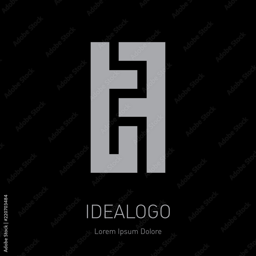 Poster t and f initial logo. tf - vector design element or icon. initial monogram logotype.