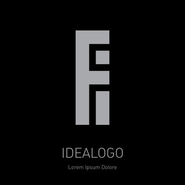 F and I initial logo. FI - Vector design element or icon. Initial monogram logotype.