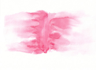 Light rose or magenta watercolour gradient running stain. Beautiful abstract pink background for designers, mock-ups, invitations, postcards, like canvas for text and congratulations.
