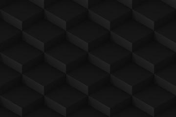 Black Square Abstract Background. 3D Render Background