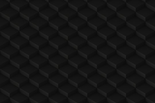 Black Square Abstract Background. 3D Render Background