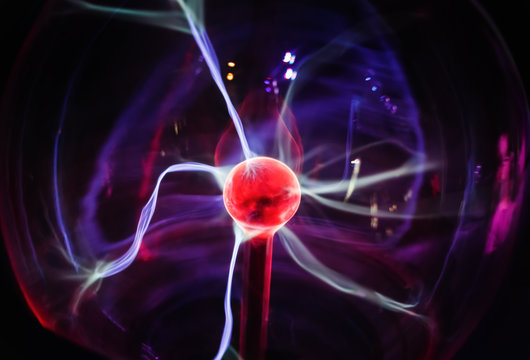 Magic plasma ball lamp energy. Science and physics. Abstract concept for power.