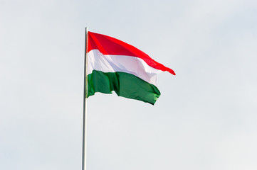 Flag of Hungary. Tricolour of red, white and green flag.