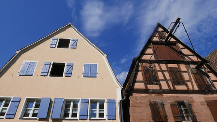 Fototapeta na wymiar Spaziergang in Spalt, Hopfenhäuser, Detail, Mittelfranken, Deustchland