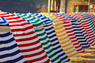 Les tentes de la Grande Plage &agrave; Biarritz