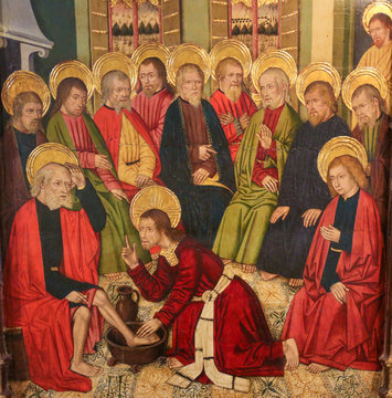 Jesus Christ washing the Feet of the Apostles at the Last Supper