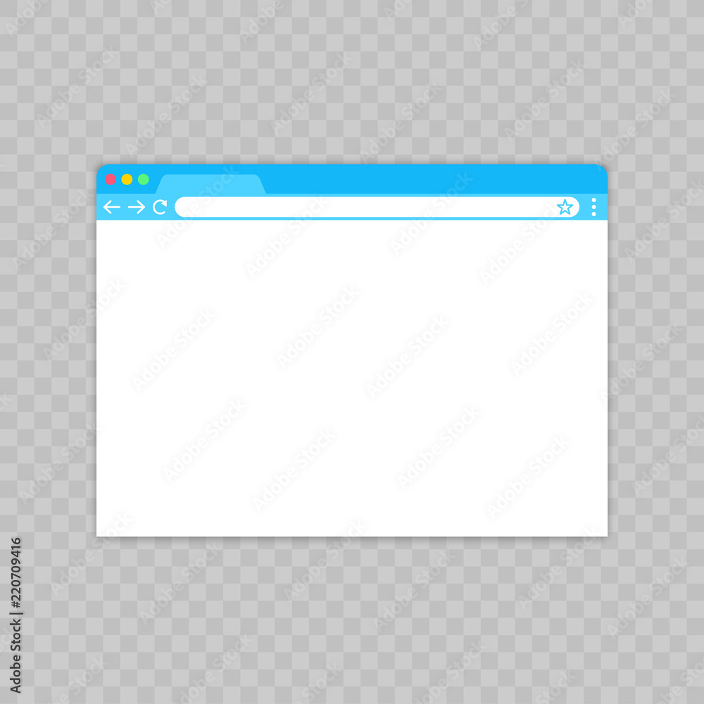 Poster browser window.web browser in flat style. window concept internet browser. mockup screen design. vec