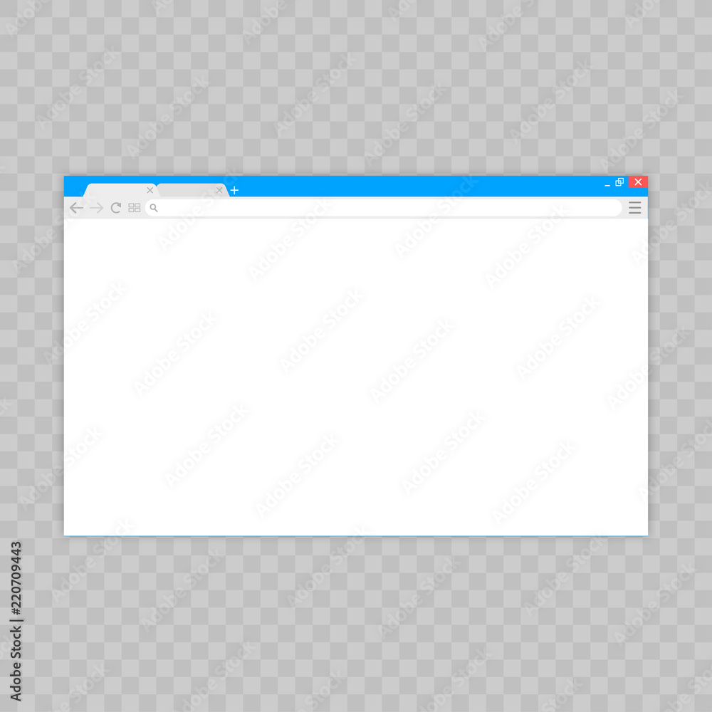 Poster browser window.web browser in flat style. window concept internet browser. mockup screen design. vec