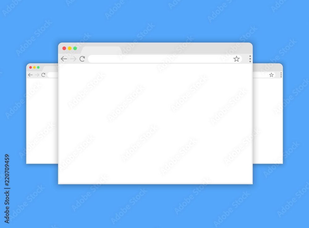 Poster browser window.web browser in flat style. window concept internet browser. mockup screen design. vec