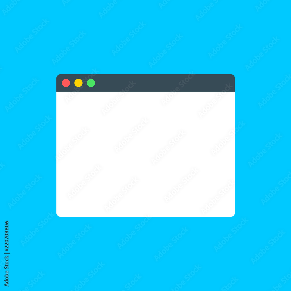 Poster browser window.web browser in flat style. window concept internet browser. mockup screen design. vec