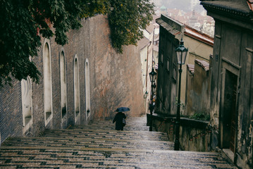 schody deszczową porą © Magdalena