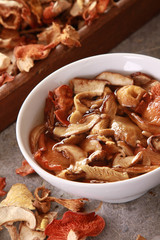 dried mixed wild exotic mushrooms