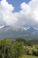 Fototapeta premium View on mountain Peaks and alpine Landscape of the High Tatras, Slovakia