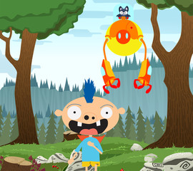 Ilustración comic persona pintura