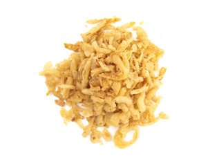 Crispy Fried Onions on a White Background