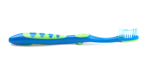 Colorful Toothbrush for Children on a White Background